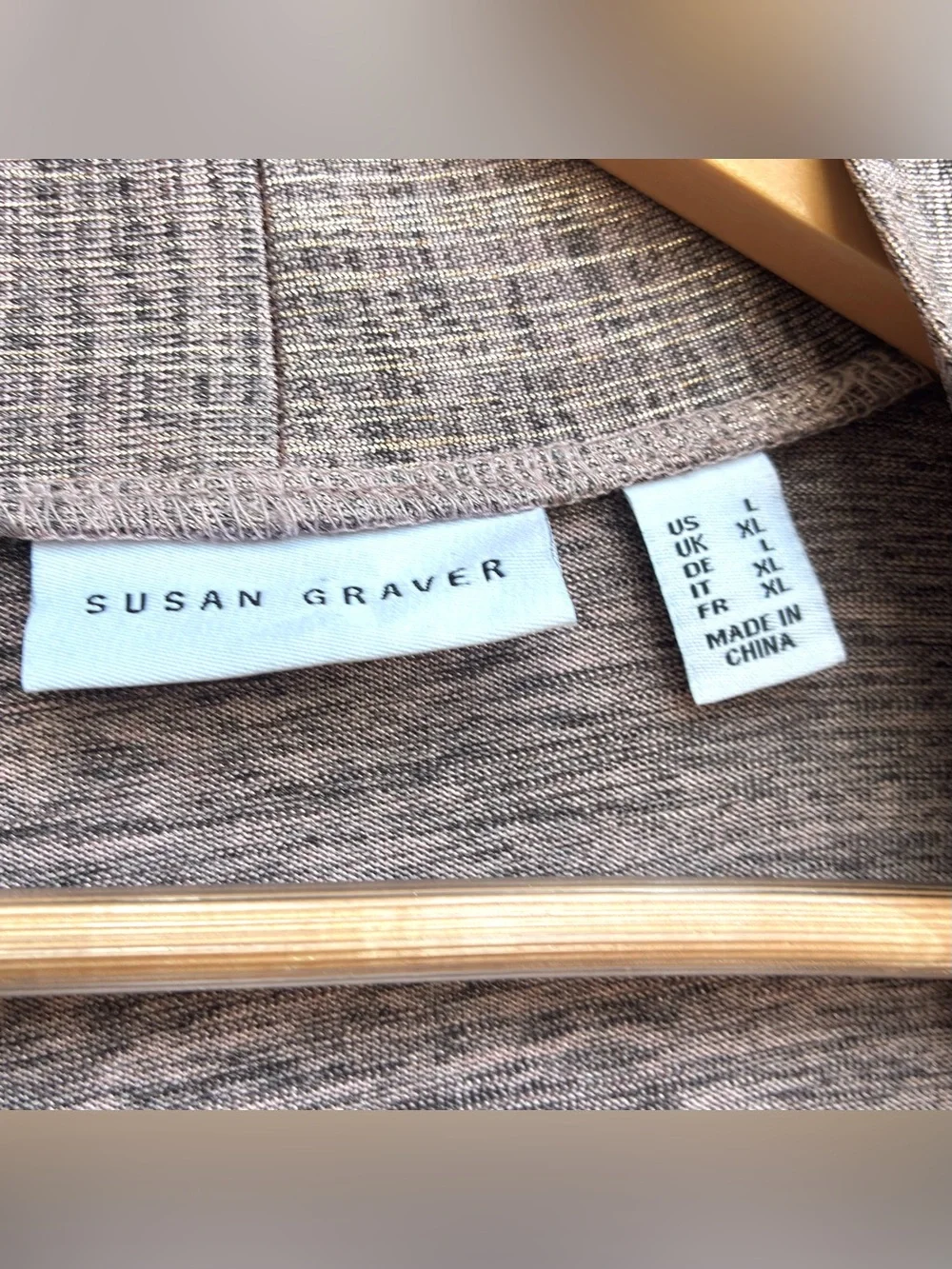 Susan Graver Rose Gold Shimmer Sweater Set Sz Large